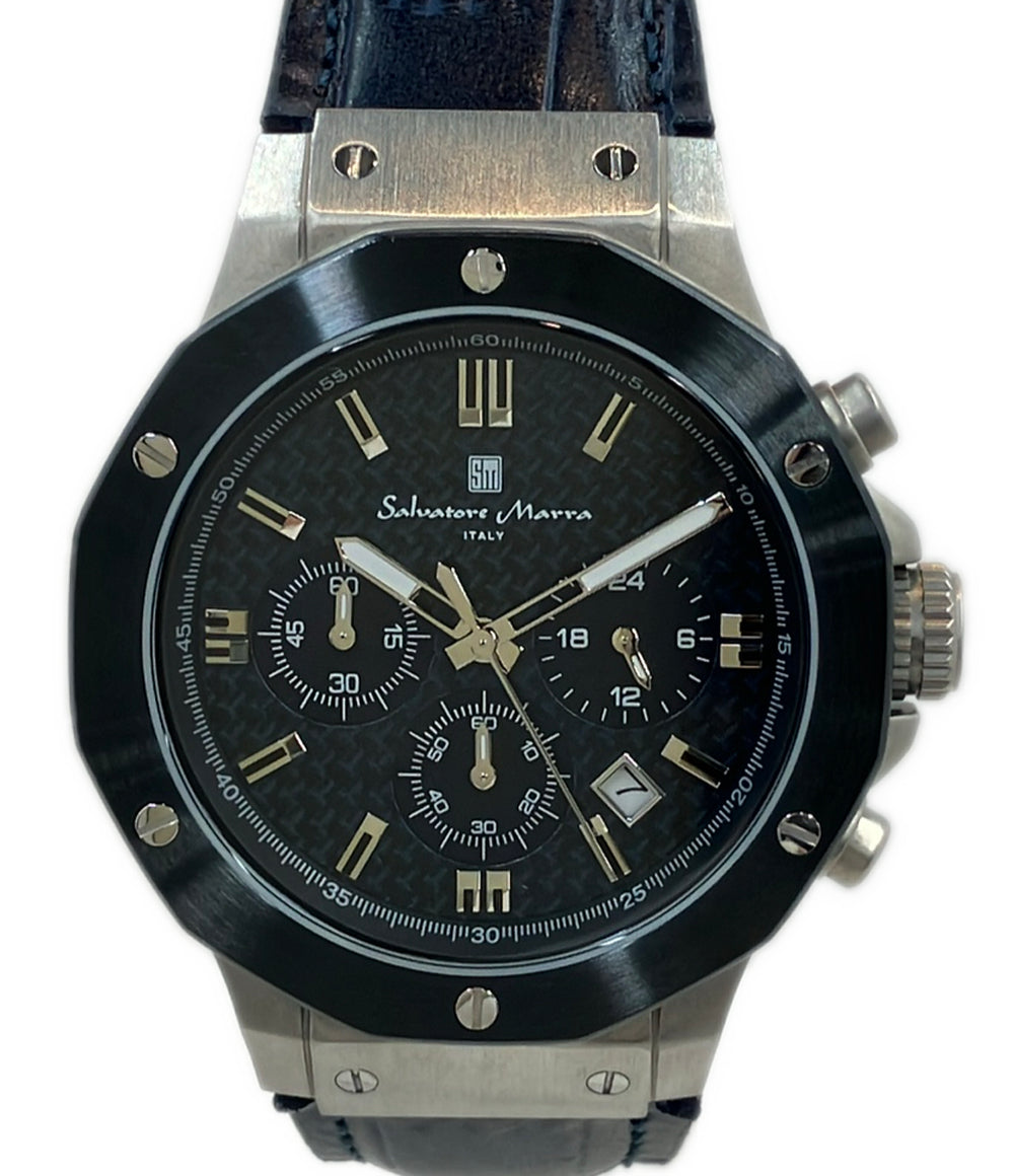 美品 Salvatore Marra 腕時計 クオーツ SM118117-1 メンズ サルバトーレマーラ