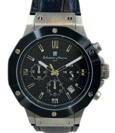 美品 Salvatore Marra 腕時計 クオーツ SM118117-1 メンズ サルバトーレマーラ