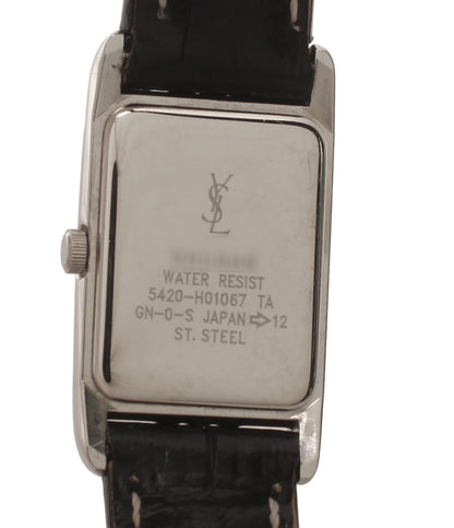 YVES SAINT LAURENT 腕時計 レクタンギュラー クオーツ ホワイト 5420-H01067 レディース イヴ・サンローラン