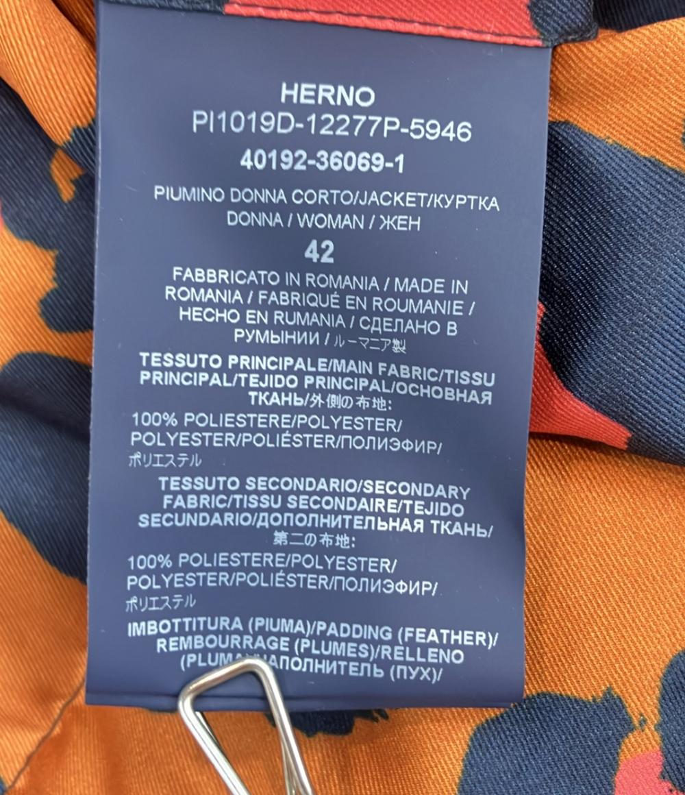 Herno ダウンジャケット リバーシブル レオパード柄 PI1019D-12277P-5946 レディース SIZE 42 (L) ヘルノ
