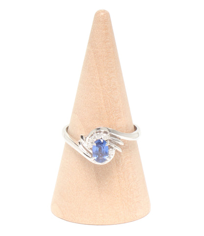 美品 リング 指輪 Pt900 サファイヤ0.54ct ダイヤ0.11ct レディース SIZE 13号