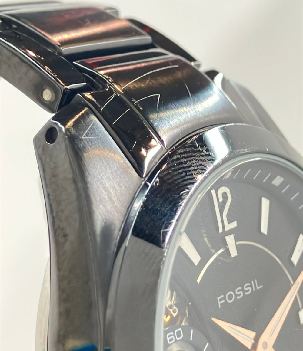 FOSSIL 腕時計 クオーツ 自動巻き ブラック メンズ フォッシル