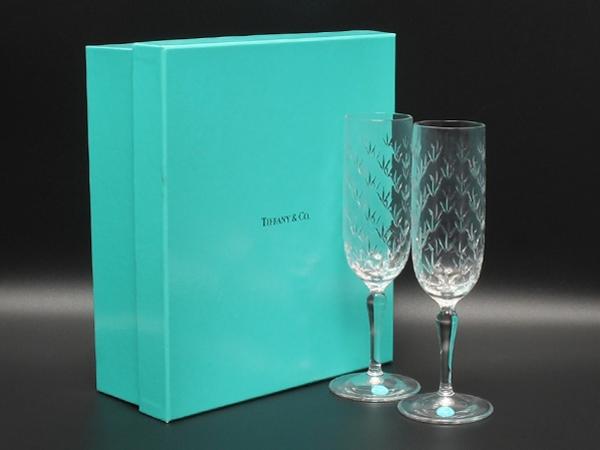 ティファニー シャンパングラス 2点セット ペア フローレット TIFFANY&Co.