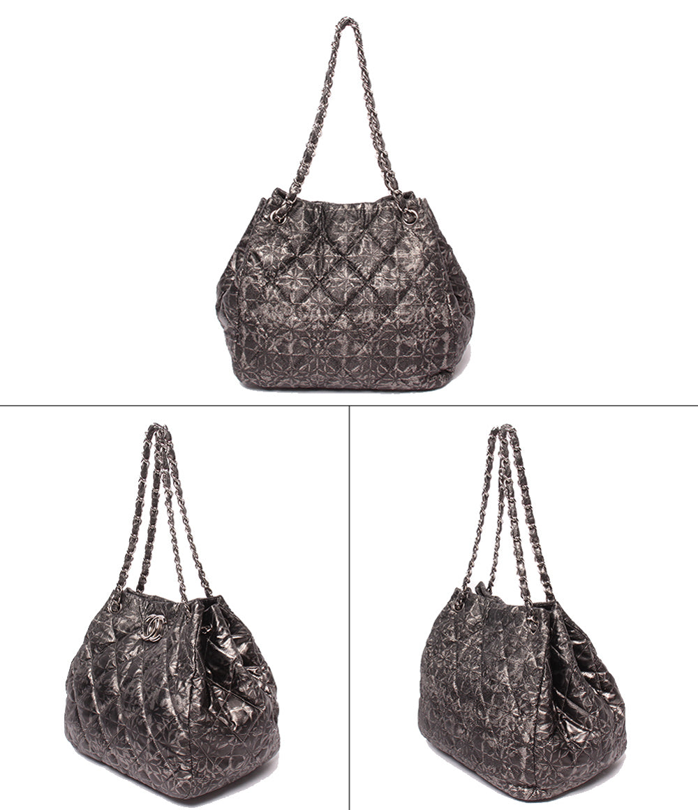 CHANEL チェーントートバッグ ショルダーバッグ 肩掛け シルバー金具 13番台 レディース シャネル