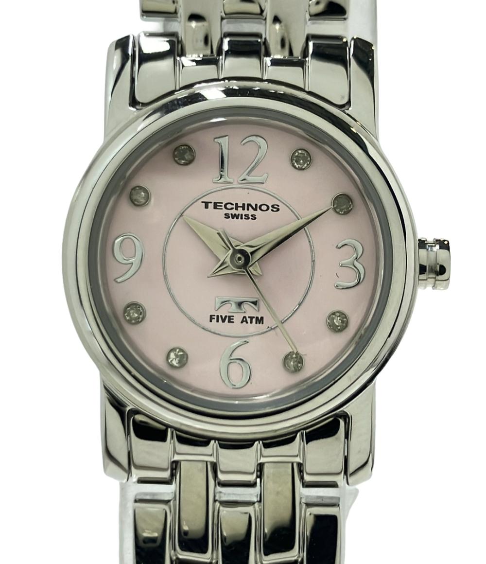 TECHNOS 腕時計 クオーツ ピンク レディース テクノス
