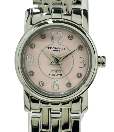 TECHNOS 腕時計 クオーツ ピンク レディース テクノス