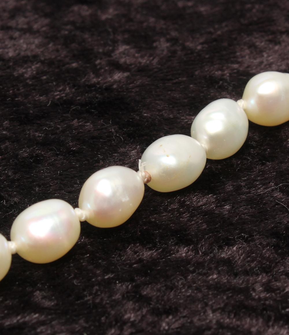 ロングネックレス 淡水パール レディース