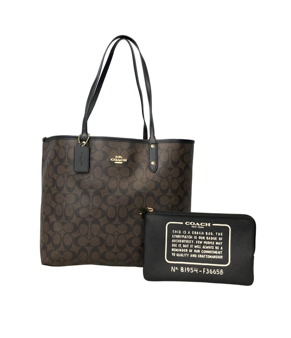 美品 COACH トートバッグ リバーシブル シグネチャー F36658 レディース コーチ