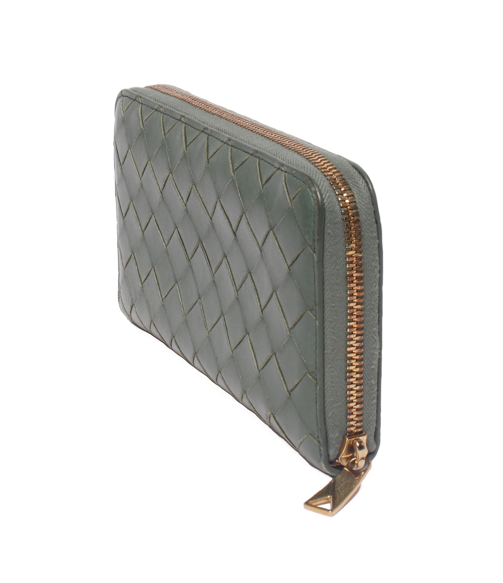BOTTEGA VENETA ラウンドファスナー長財布 イントレチャート レディース ボッテガ・ヴェネタ