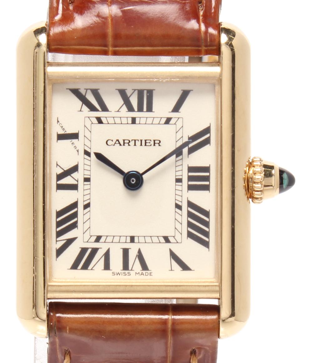 Cartier 腕時計 K18 タンク ルイ カルティエ SM クオーツ W1529856 レディース カルティエ