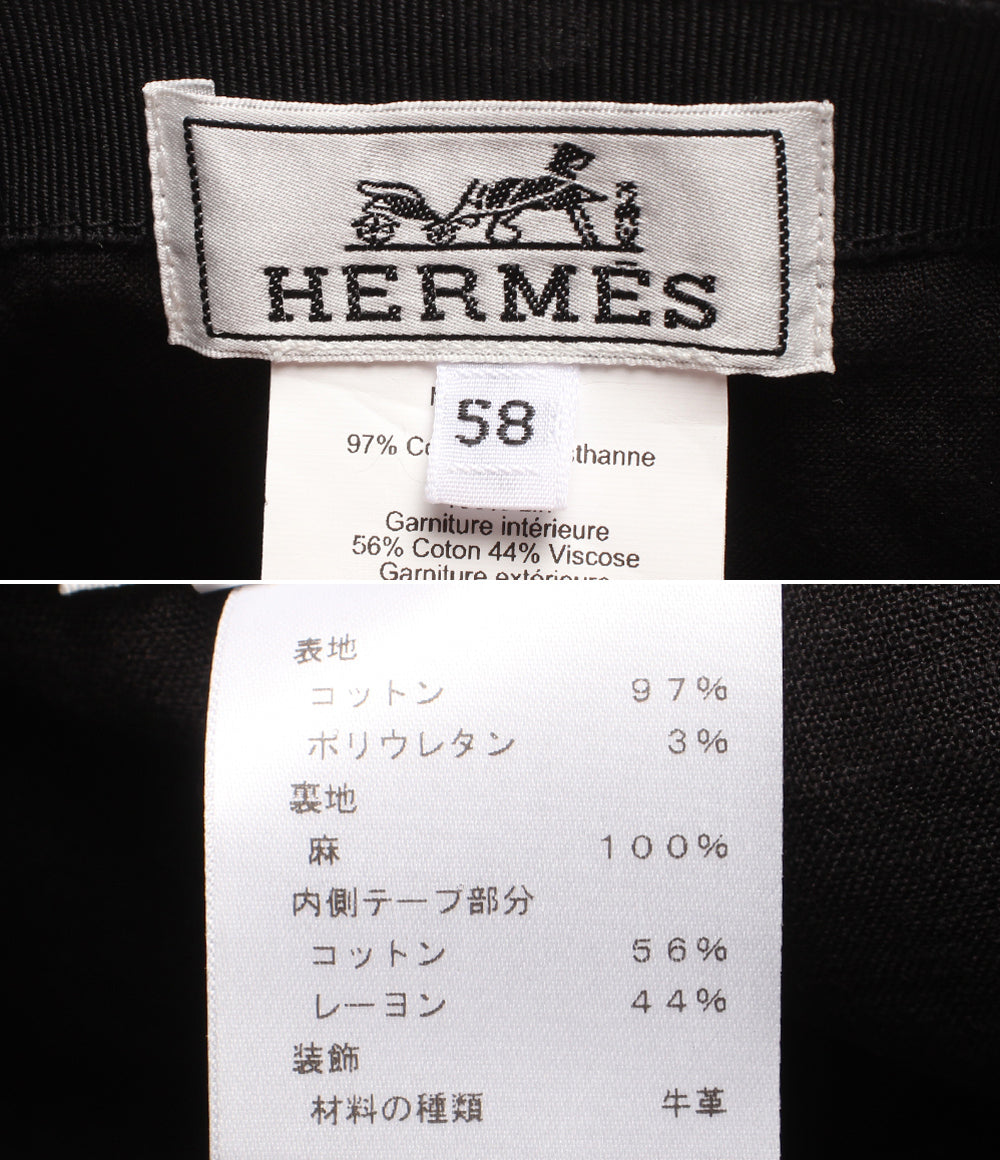HERMES キャップ キャスケット スナップボタン式 シルバー金具 マイルス H261019N メンズ レディース SIZE 58 エルメス