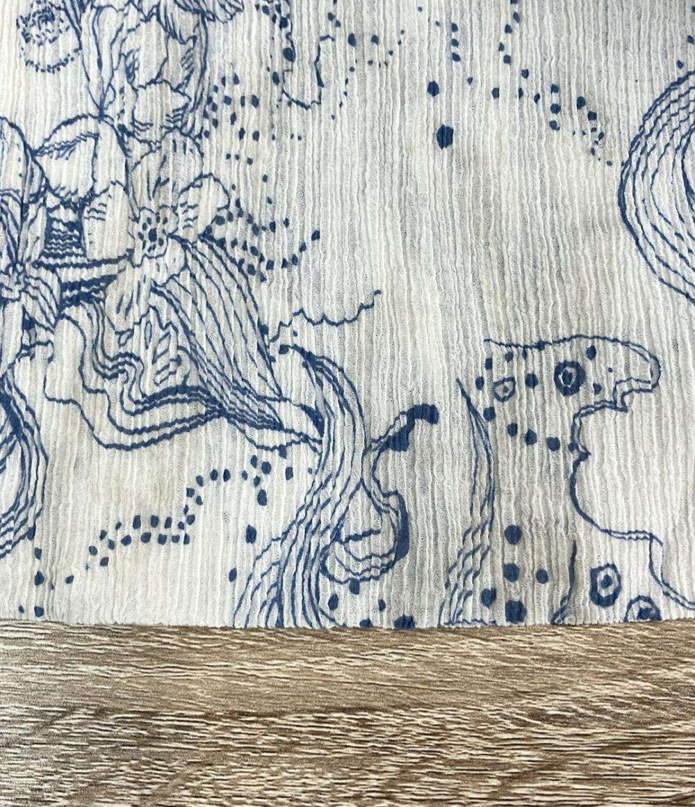 SEE BY CHLOE 長袖ワンピース プリントコットンとシルク混紡クレポンミディドレス CHS21AR00702791J34 レディース SIZE 34 (XS) シーバイクロエ