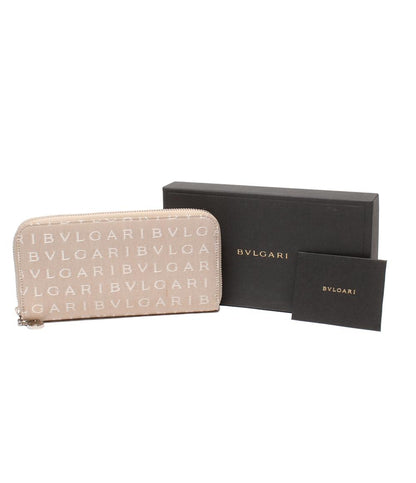 美品 BVLGARI ラウンドファスナー長財布 レディース ブルガリ