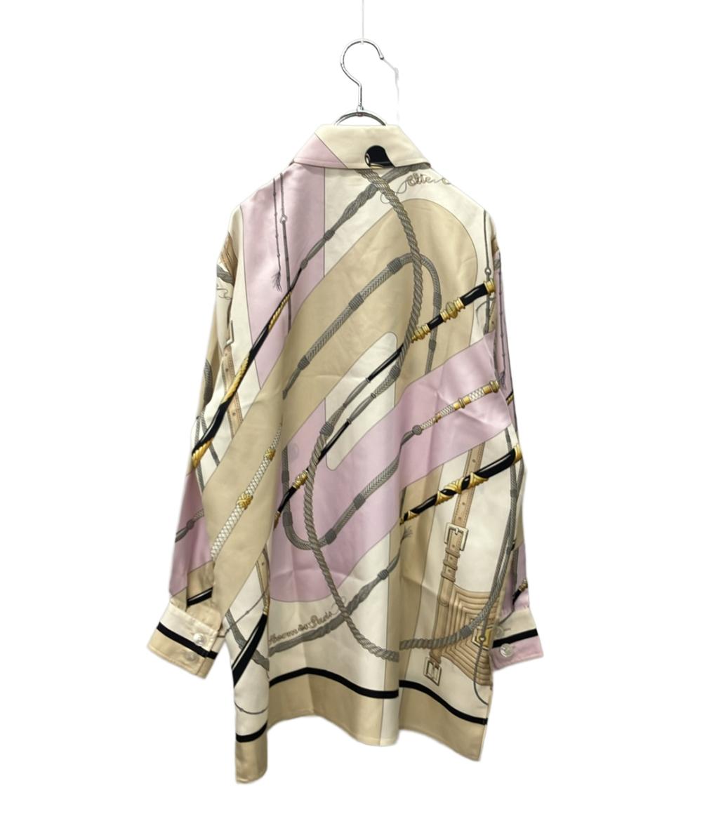 HERMES 長袖シャツ シルク レディース SIZE 40 (M) エルメス