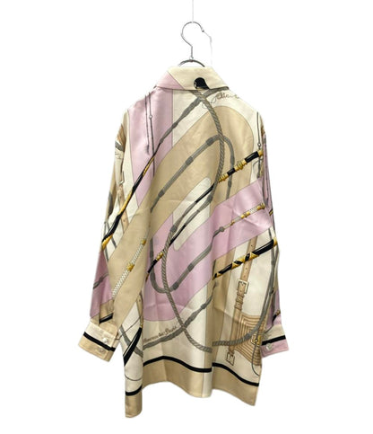 HERMES 長袖シャツ シルク レディース SIZE 40 (M) エルメス