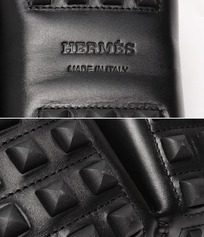 美品 HERMES モカシンローファー ドライビングシューズ シルバー金具 アーヴィング メドール H141251ZH メンズ SIZE 40 (26.5cm) エルメス