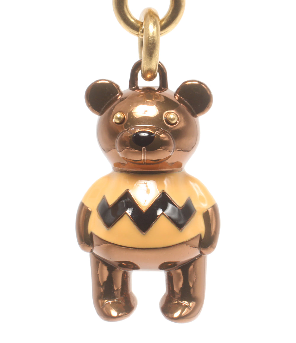 COACH PEANUTS キーホルダー キーリング メタルチャーム ベア クマ チャーリーブラウン レディース コーチ ピーナッツ