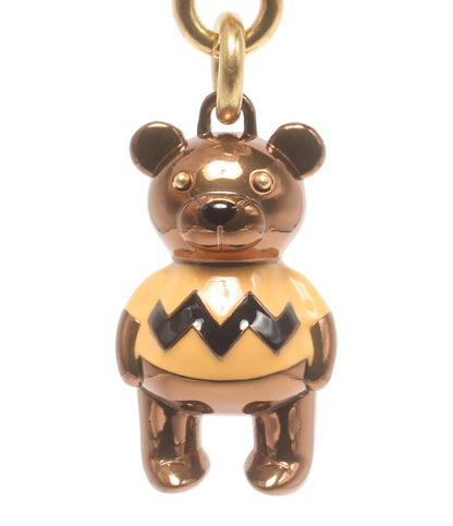 COACH PEANUTS キーホルダー キーリング メタルチャーム ベア クマ チャーリーブラウン レディース コーチ ピーナッツ