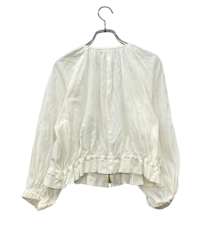 ANAYI ブルゾン 23SS ノーカラー コットンメッシュギャザーブルゾン 102317-10-070-01-360 レディース SIZE 36 (S) アナイ