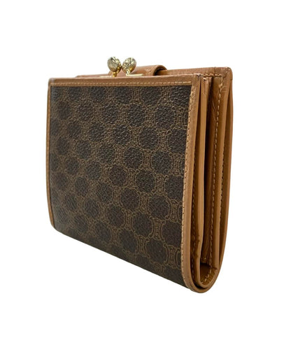 CELINE 二つ折り財布 レザー マカダム柄 レディース セリーヌ