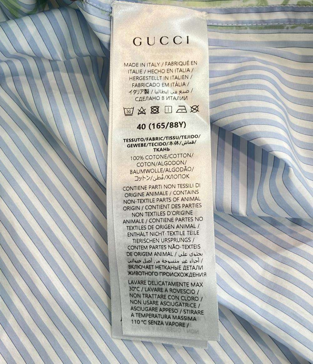 美品 グッチ 長袖シャツ フラワープリント レディース SIZE 40 (S) GUCCI