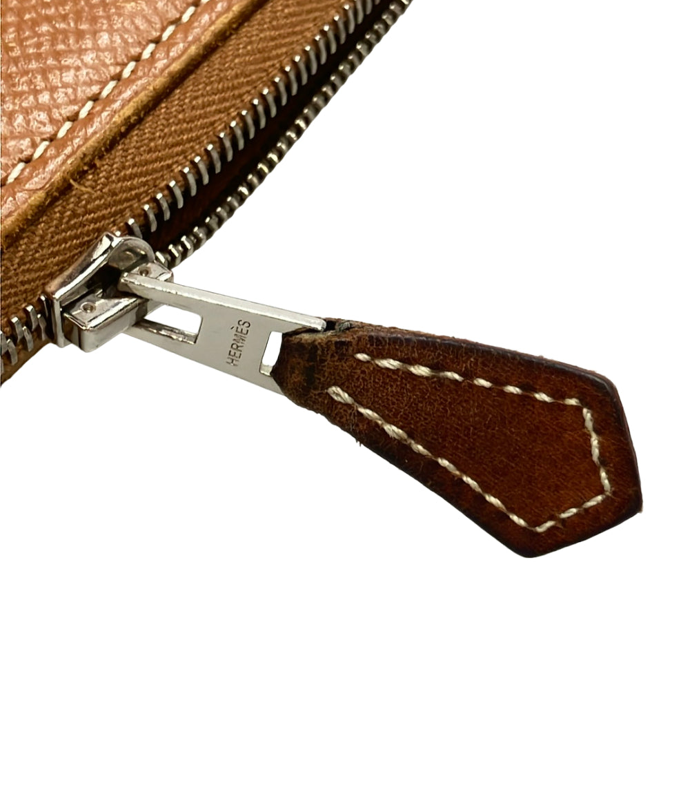 HERMES ラウンドファスナー 長財布 C刻印 アザップロング シルクイン レディース エルメス