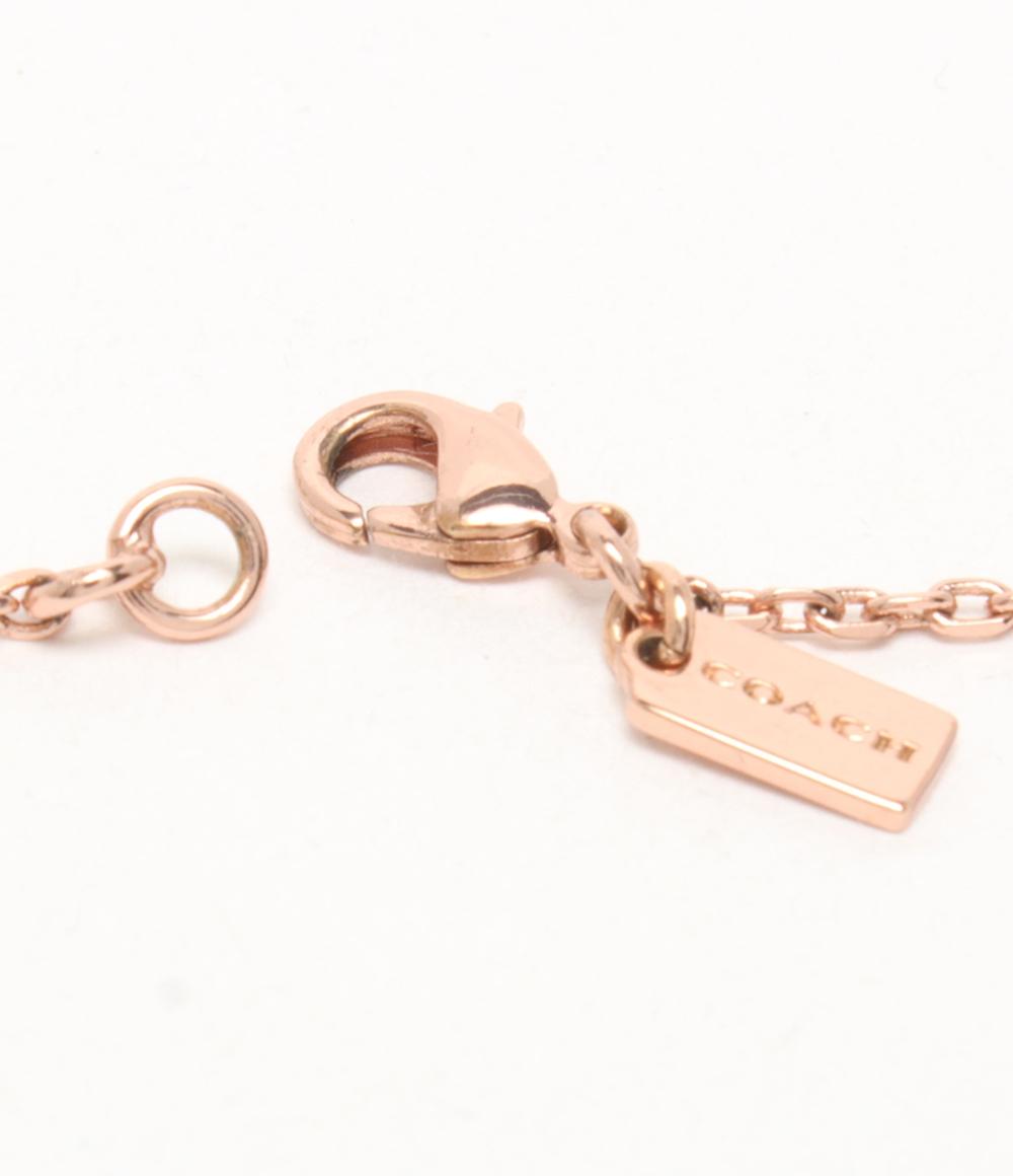 美品 COACH ネックレス 南京錠モチーフ 鍵モチーフ レディース コーチ