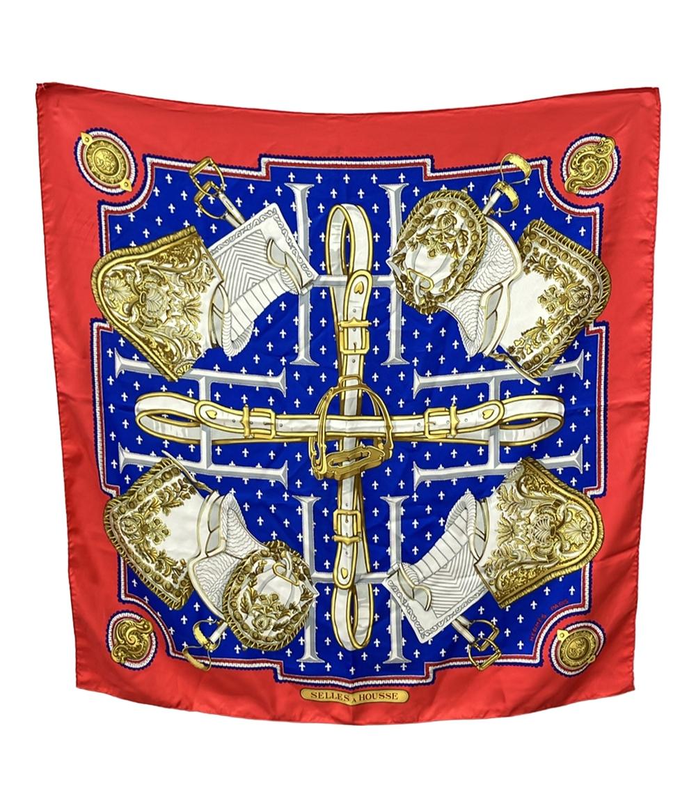 HERMES スカーフ カレ90 シルク 100% SELLES A HOUSSE レディース エルメス