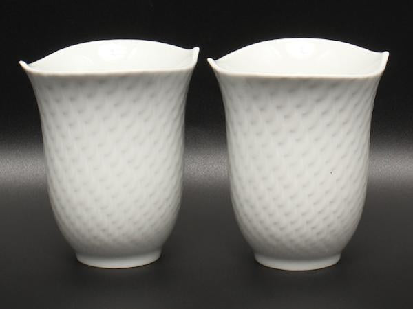 美品 Meissen フリーカップ タンブラー 2点セット ペア 波の戯れ マイセン