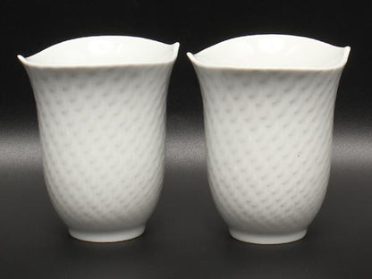 美品 Meissen フリーカップ タンブラー 2点セット ペア 波の戯れ マイセン