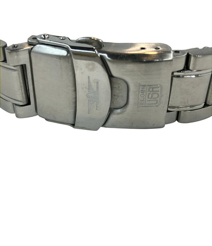 ELGIN 腕時計 クオーツ ブラック FK-1192 メンズ エルジン
