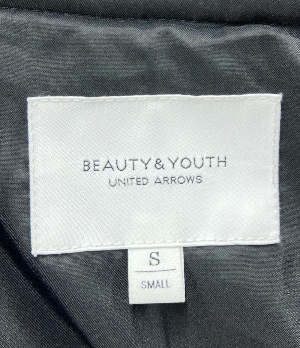 美品 ビューティアンドユースユナイテッドアローズ ノーカラーナイロンジャケット アウター コート レディース SIZE S BEAUTY&YOUTH UNITED ARROWS