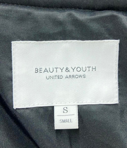 美品 ビューティアンドユースユナイテッドアローズ ノーカラーナイロンジャケット アウター コート レディース SIZE S BEAUTY&YOUTH UNITED ARROWS