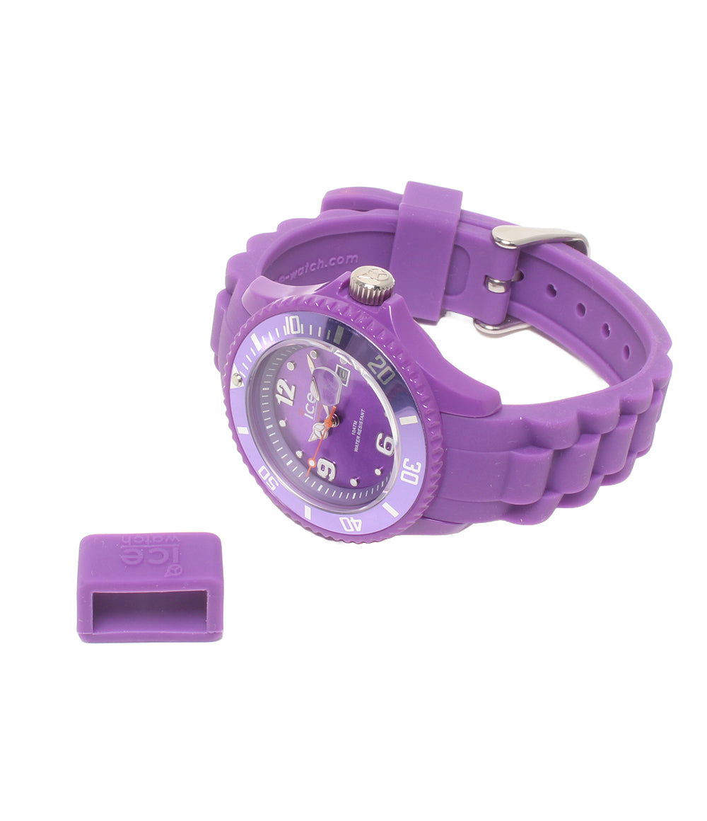 美品 ice watch 腕時計 フォーエバー クオーツ パープル SI.PE.S.S.09 レディース メンズ アイスウォッチ