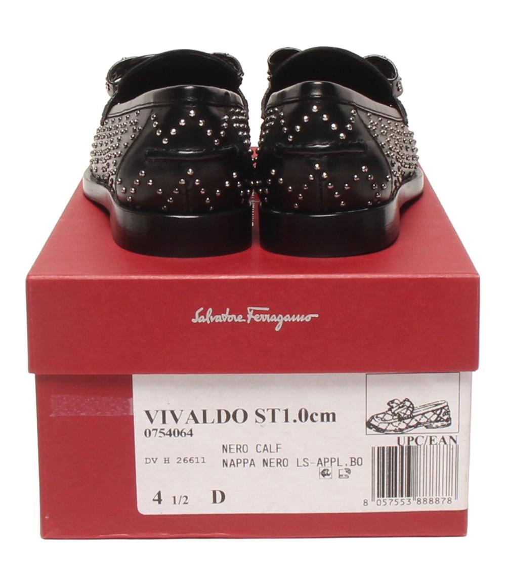 美品 サルヴァトーレフェラガモ ローファー VIVALDO スタッズ レディース SIZE 4 1/2 (XS) Salvatore Ferragamo