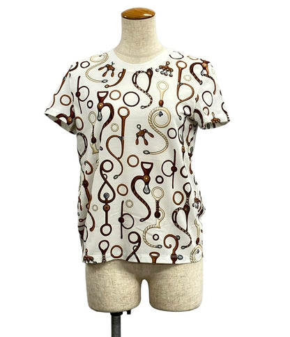 美品 エルメス 半袖Tシャツ パノプリ・トゥ・キュイール レディース SIZE 34 (S) HERMES