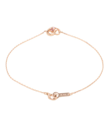 美品 4℃ ブレスレット K10 ハートモチーフ ピンクトルマリン レディース ヨンドシー