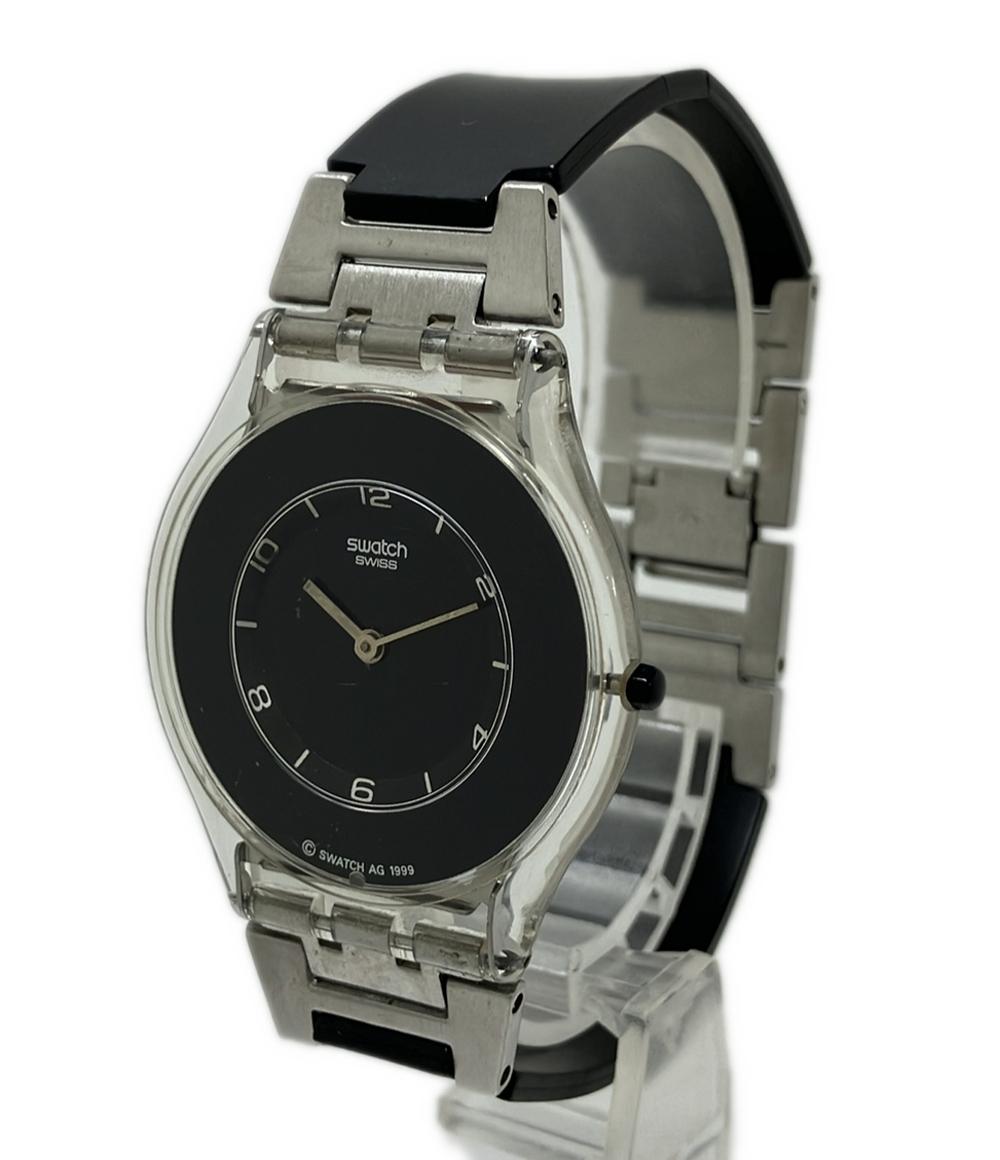 スウォッチ 腕時計 クオーツ ブラック メンズ Swatch