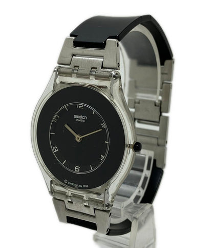 スウォッチ 腕時計 クオーツ ブラック メンズ Swatch