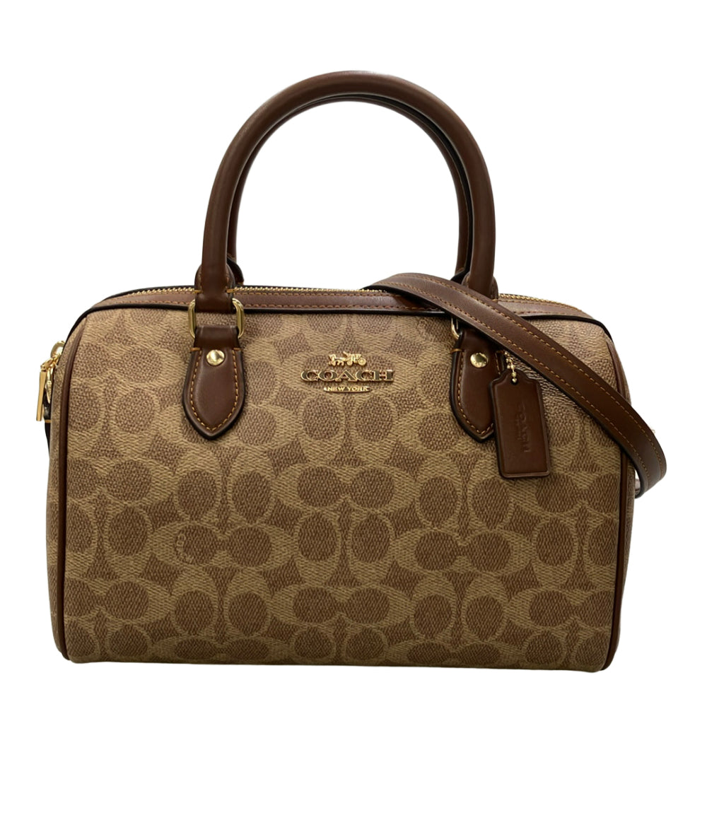 美品 COACH 2WAY ハンドバッグ ショルダーバッグ 斜め掛け シグネチャー CV961 レディース コーチ