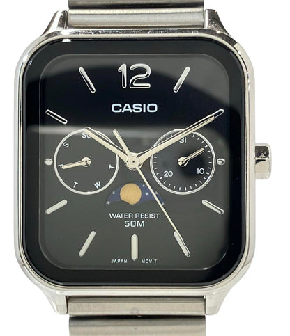 カシオ 腕時計 ムーンフェイズ クオーツ ブラック MTP-M305 メンズ CASIO