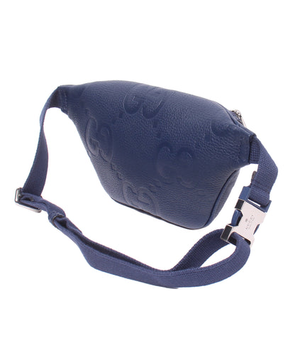 美品 GUCCI ボディバッグ ウエストバッグ GGエンボス 645093 525040 メンズ グッチ