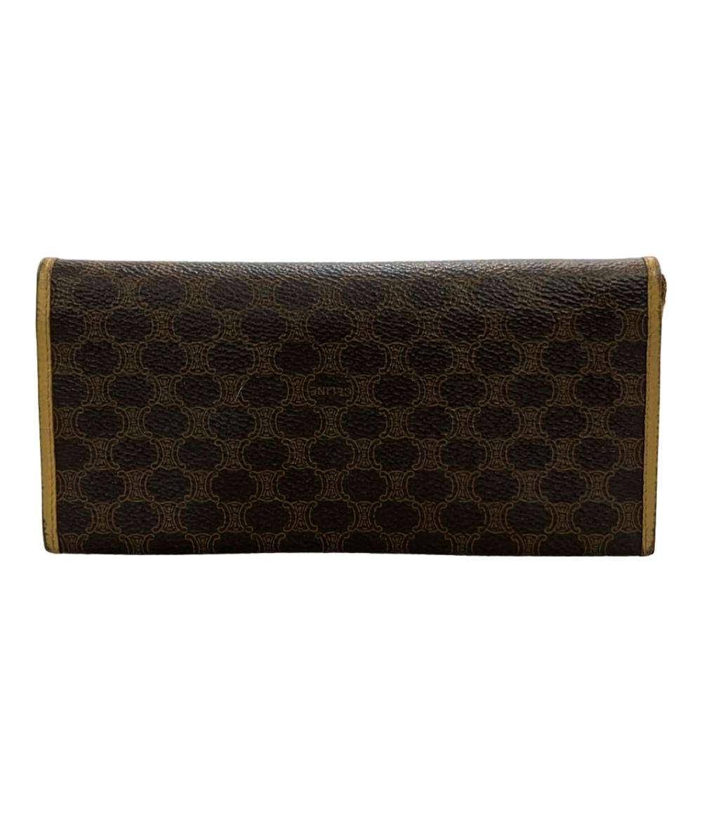 訳あり セリーヌ 二つ折り長財布 マカダム柄 レディース CELINE