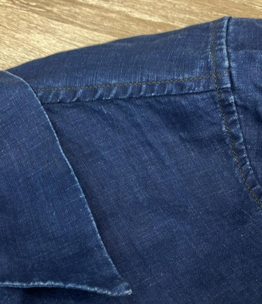 RRL カバーオール リネン インディゴ つなぎ ジャンプスーツ オーバーオール レディース SIZE 2 (S) ダブルアールエル
