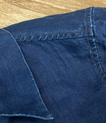RRL カバーオール リネン インディゴ つなぎ ジャンプスーツ オーバーオール レディース SIZE 2 (S) ダブルアールエル
