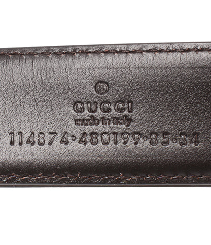 GUCCI ベルト インターロッキング GGキャンバス 114874 480199 85 34 メンズ グッチ