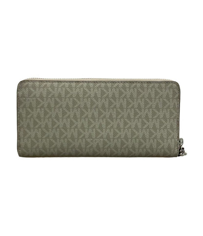 美品 MICHAEL KORS ラウンドファスナー長財布 MKシグネチャー レディース マイケルコース