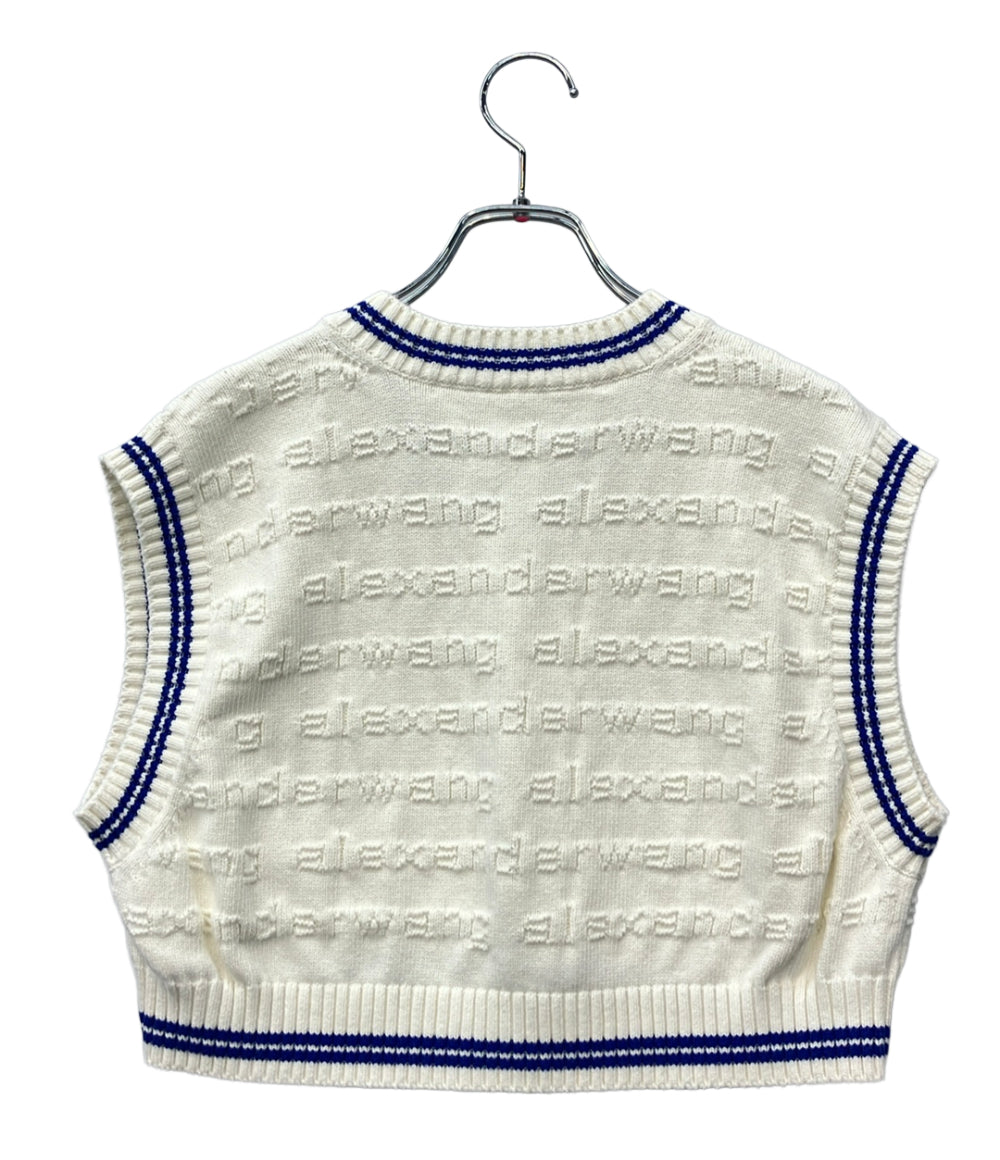 美品 Alexander Wang クロップドニットベスト 1KC3231051 レディース SIZE S アレキサンダーワン