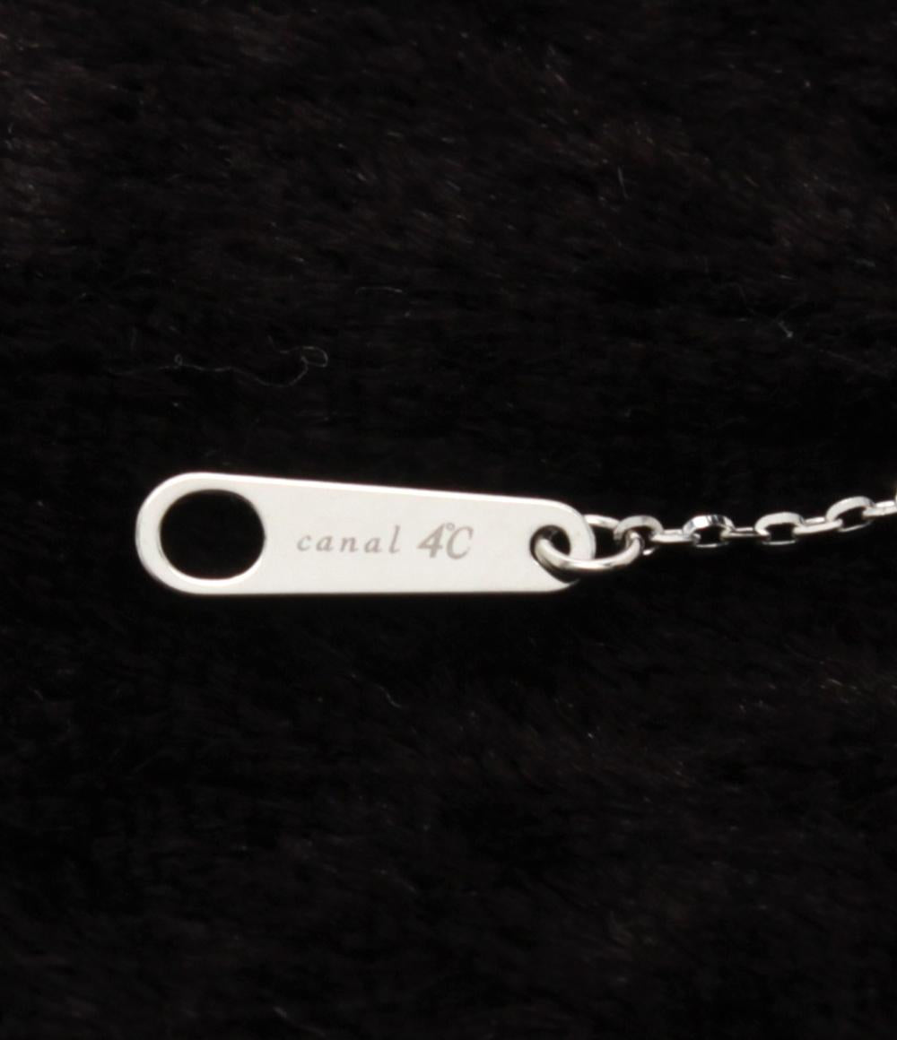 美品 カナルヨンドシー ネックレス K18WG ダイヤ レディース canal4℃