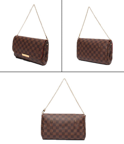 LOUIS VUITTON 2wayショルダーバッグ ハンドバッグ 肩掛け 斜め掛け ダミエ フェイボリットMM N41129 レディース ルイ・ヴィトン